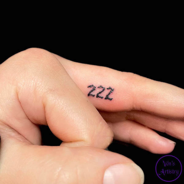 Finger Side 222 Tattoo