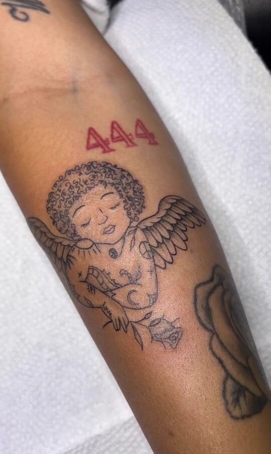 Cherub Guardian 444 Tattoo