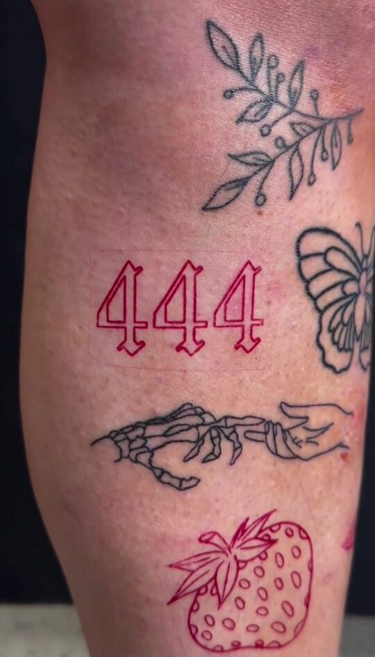 Mixed Style Botanical 444 Tattoo