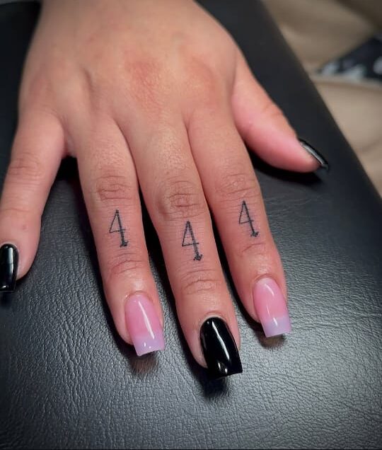 Triple 4 Finger Tattoo