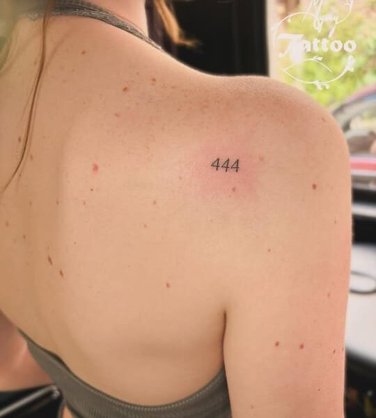 Shoulder Blade 444 Tattoo