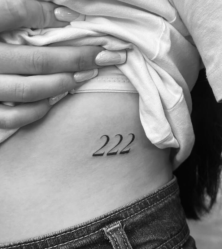 Simple Side 222 Tattoo