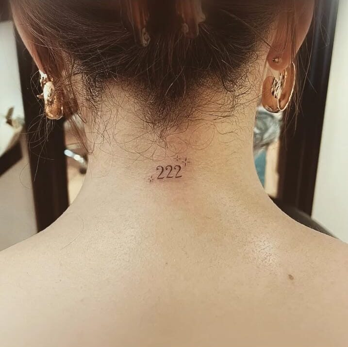 Delicate Neck 222 Tattoo