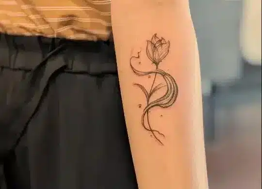 Whimsical Moon Flower Design