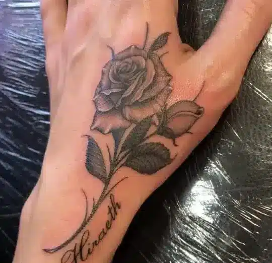 Classic Rose with Script