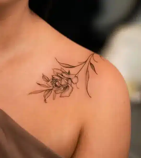 Delicate Shoulder Rose